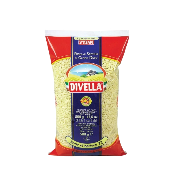 DIVELLA PASTINA DI SEMOLA SEME DI MELONE N.72 500 GR (24 in a box)