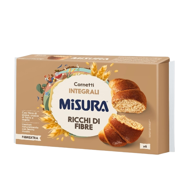MISURA FIBRE EXTRA CORNETTI WHOLEMEAL X6 246 GR (8 in a box)