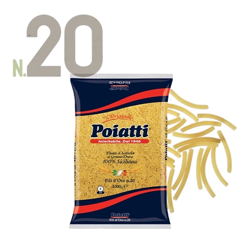 POIATTI PASTINA DI SEMOLA FILI D'ORO N.20 1 KG (12 in a box)