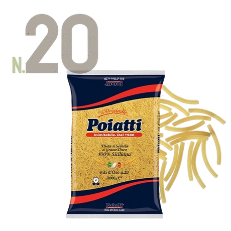 POIATTI PASTINA DI SEMOLA FILI D'ORO N.20 1 KG (12 in a box)