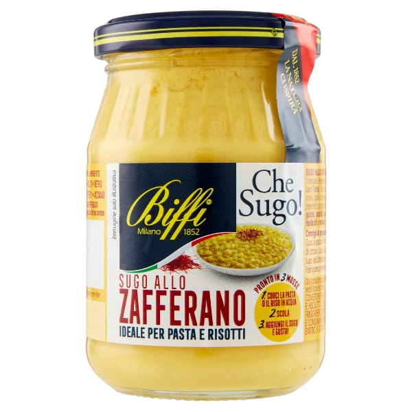 BIFFI PASTA SAUCE SUGO ALLO ZAFFERANO 190 GR (6 in a box)
