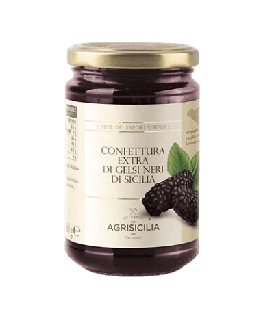 AGRISICILIA EXTRA JAMS BLACK MULBERRIES 360 GR (6 in a box)