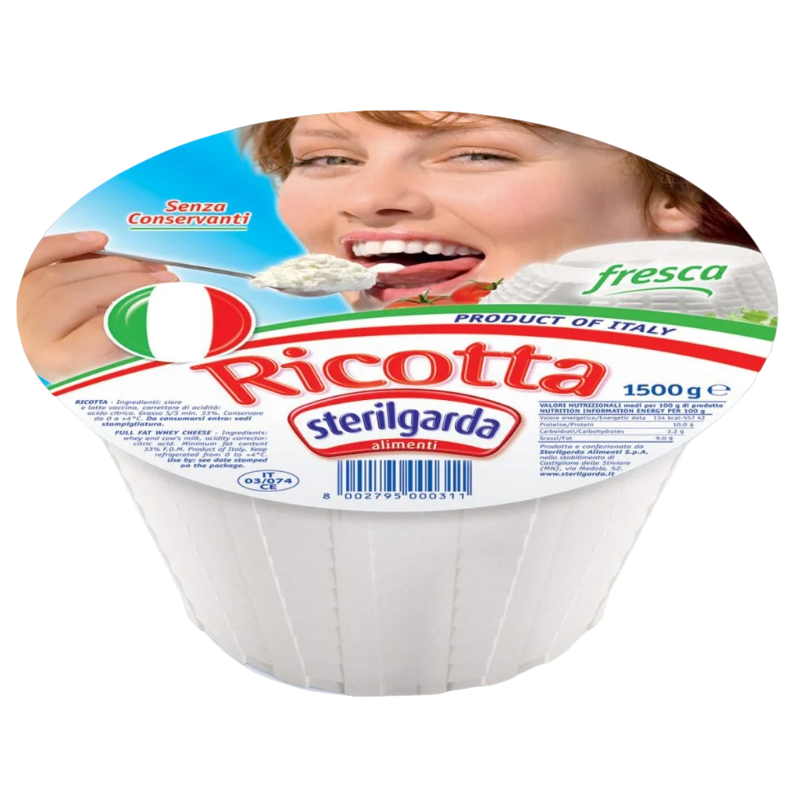 STERILGARDA RICOTTA 1.5 KG (1 in a box) ONLY LONDON AREA