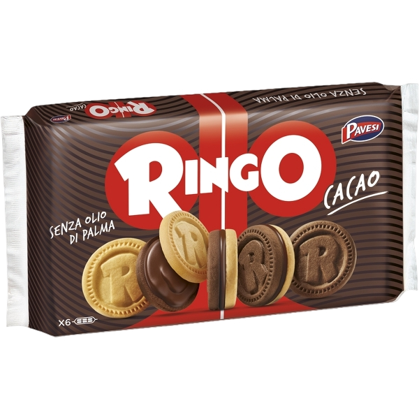PAVESI RINGO BISCOTTI COCOA FAMILY X6 330 GR (12 in a box)