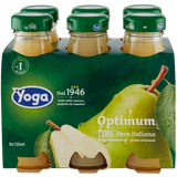 YOGA OPTIMUM FRUIT JUICE PEAR GLASS 125 ML X6 (8 in a box)
