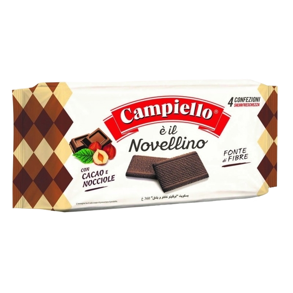 CAMPIELLO BISCOTTI NOVELLINI COCOA 360 GR (12 in a box)