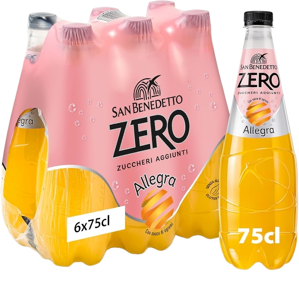 SAN BENEDETTO ZERO ARANCIATA PET 750 ML (6 in a box)