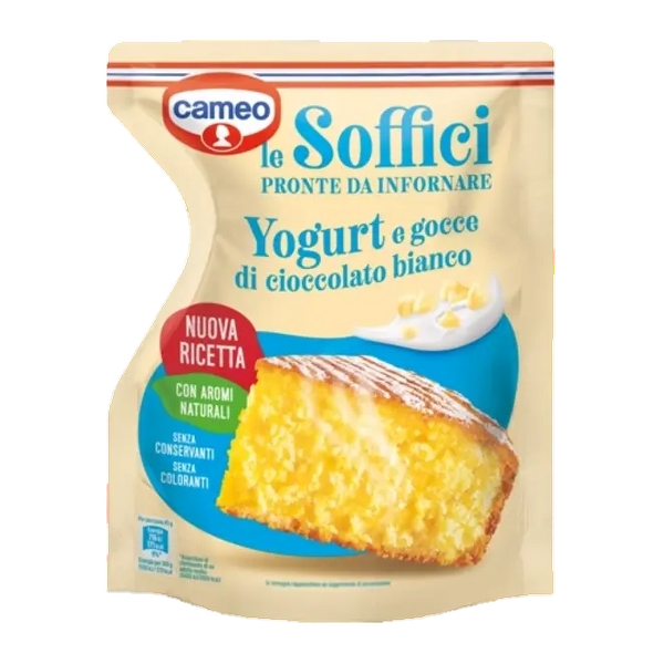 CAMEO FRESH SOFFICI PREPARED FOR CAKE YOGURT AND DROPS OF WHITE CHOCOLATE 600 GR (3 in a box)