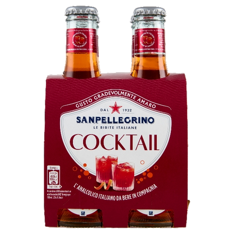 SAN PELLEGRINO COCKTAIL NON-ALCOHOLIC GLASS 20 CL X4 (6 in a box)