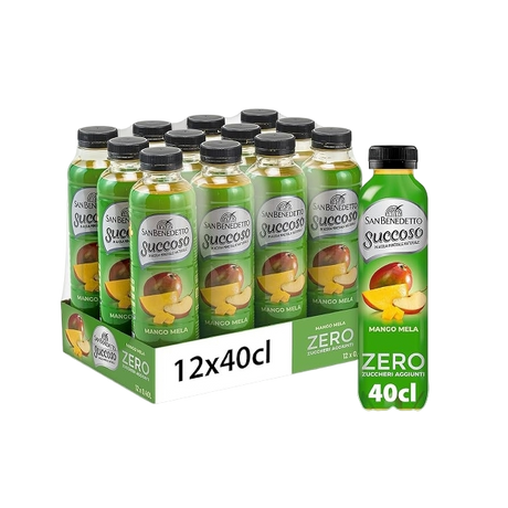 SAN BENEDETTO SUCCOSO ZERO MANGO APPLE PET 400 ML (12 in a box)