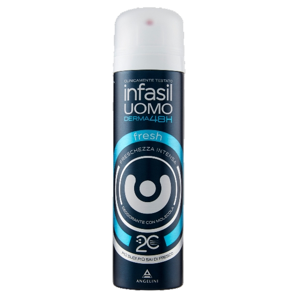 INFASIL DEO UOMO DERMA48H FRESH SPRAY 150 ML (6 in a box)