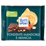 RITTER SPORT CHOCOLATE BAR DARK ALMOND ORANGE 100 GR (12 in a box)
