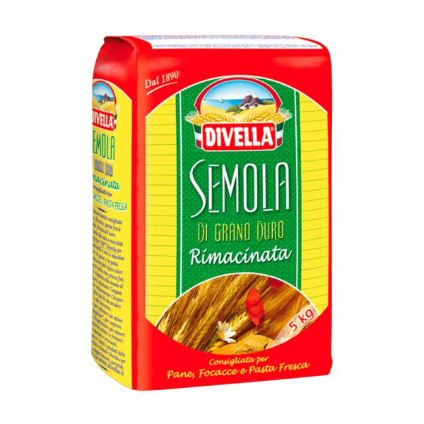 DIVELLA FLOURS SEMOLA RIMACINATA 5 KG (3 in a box)