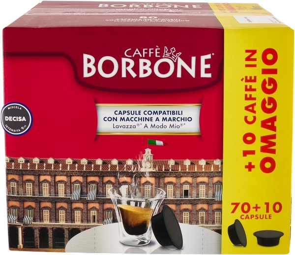 BORBONE COFFEE CAPSULES A MODO MIO DECISA X80 576 GR (1 in a box)