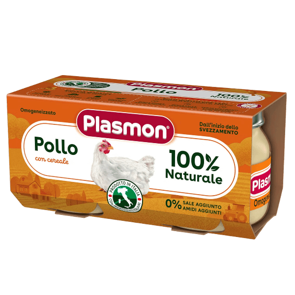 PLASMON HOMOGENIZED MEAT CHICKEN 80 GR X2 (12 in a box)