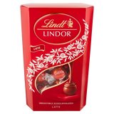 LINDT LINDOR PRALINES CORNET CHOCOLATE MILK 337 GR (8 in a box)