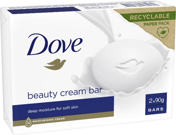 DOVE BAR SOAP SAPONETTA BEAUTY CREAM BAR X2 180 GR (24 in a box)
