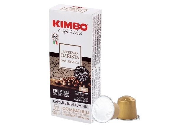 KIMBO COFFEE CAPSULES NESPRESSO ESPRESSO BARISTA 100% ARABICA X10 55 GR (10 in a box)