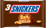 SNICKERS SNAK BARS CHOCOLATE MULTIPAK X3 150 GR (34 in a box)