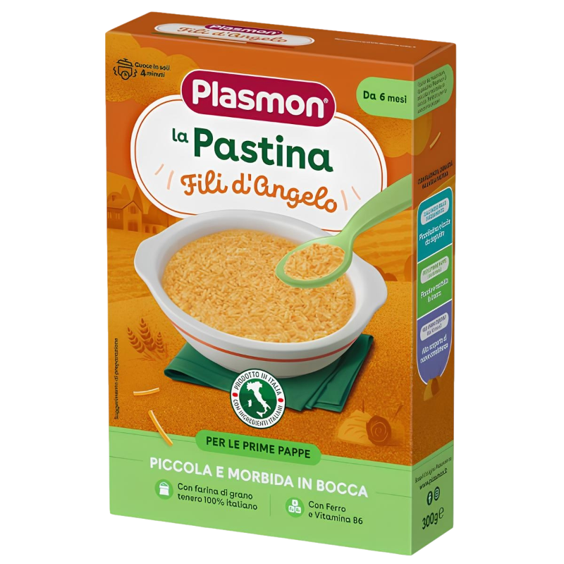 PLASMON PASTINA FILI D'ANGELO 6 MONTHS 300 GR (12 in a box)
