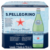 SAN PELLEGRINO CARBONATED WATER GLASS 750 ML (12 in a box)