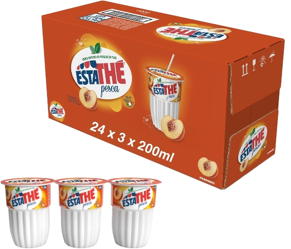 ESTATHE' TEA PEACH CUP 200 ML X3 (24 IN A BOX)