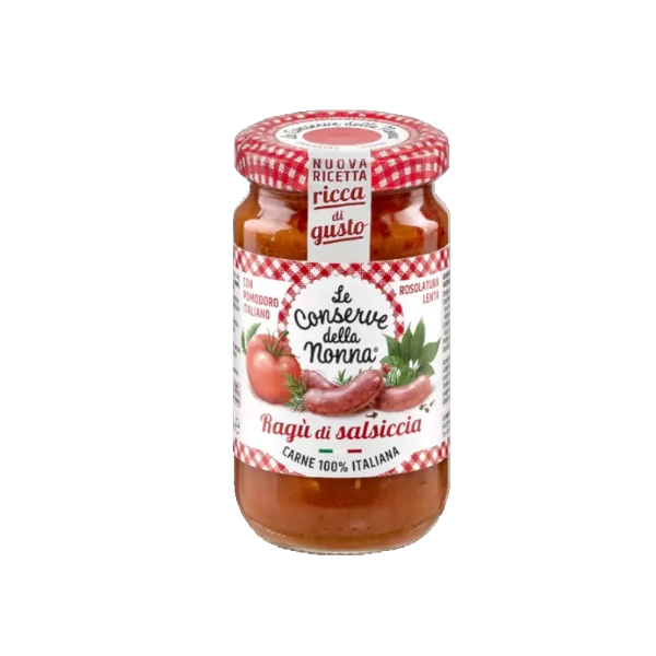CONSERVE DELLA NONNA PASTA SAUCE RAGU' SAUSAGE 190 GR (12 in a box)