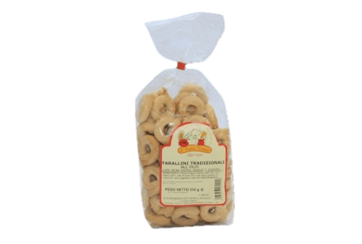 VOSTRO FORNAIO BAKERY SNACK TARALLI OIL 250 GR (12 in a box)