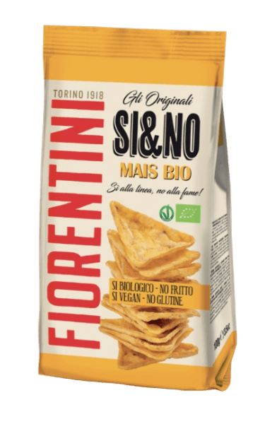 FIORENTINI ORGANIC SI&NO SNACK CORN 100 GR (12 in a box)