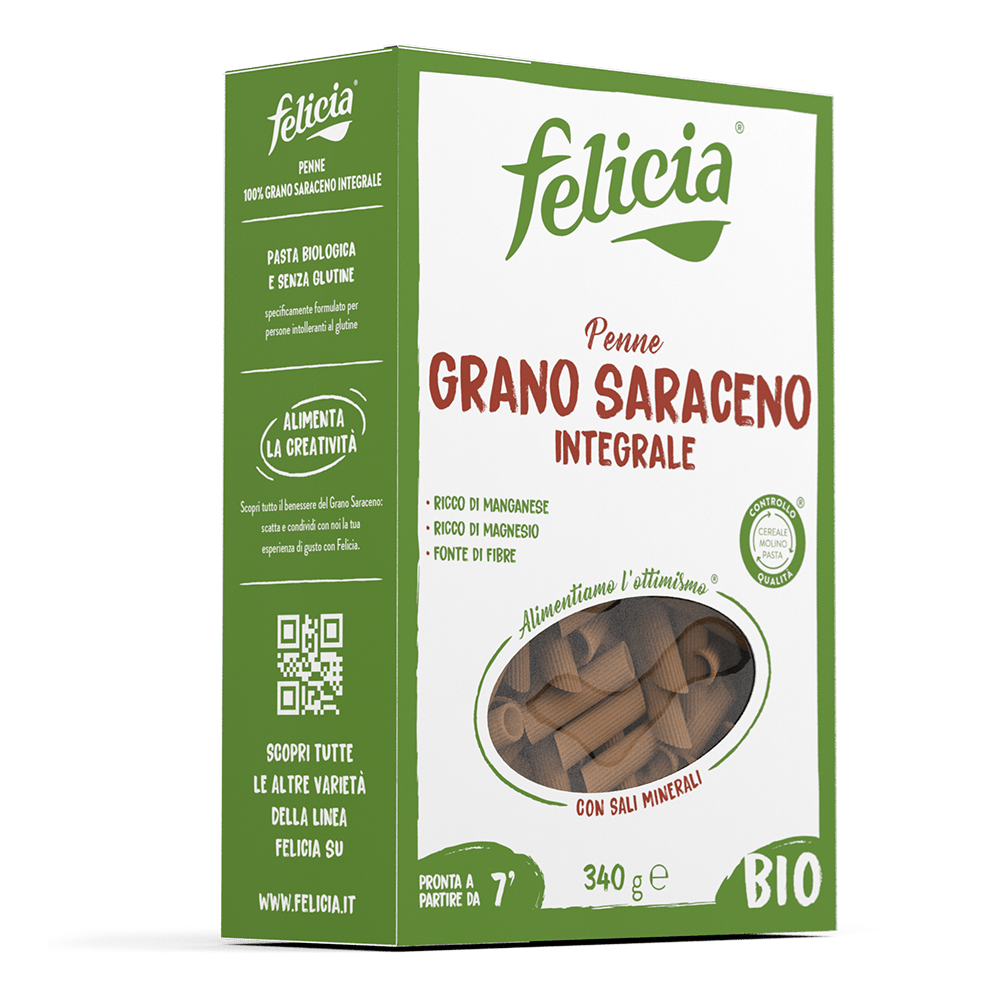 FELICIA PASTA GLUTEN FREE GRANO SARACENO PENNE 340 GR (14 IN A BOX)
