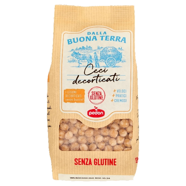 PEDON BUONA TERRA DRIED CHICKPEAS PEELED 350 GR (12 in a box)