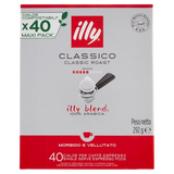 ILLY COFFEE PODS ESE 44 MM CLASSIC ROAST X40 292 GR (6 in a box)