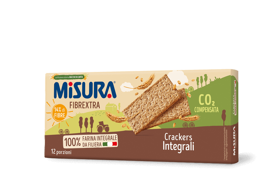 MISURA FIBRE EXTRA CRACKERS WHOLEMEAL X10 385 GR (12 in a box)