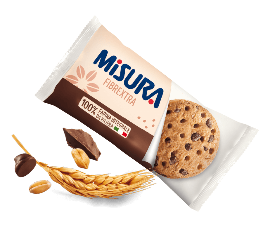 MISURA FIBRE EXTRA BISCOTTI WHOLEMEAL CHOCOLATE CHIP MULTIPACK X6 280 GR (10 in a box)