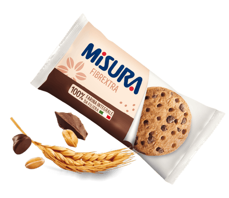 MISURA FIBRE EXTRA BISCOTTI WHOLEMEAL CHOCOLATE CHIP MULTIPACK X6 280 GR (10 in a box)