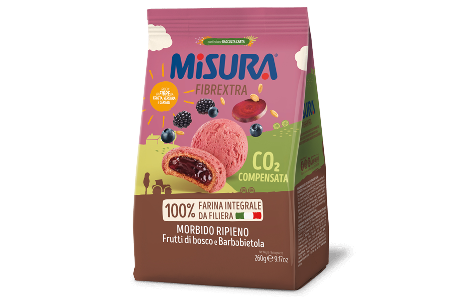MISURA FIBRE EXTRA BISCOTTI FILLED BERRIES AND BEET 260 GR (8 in a box)