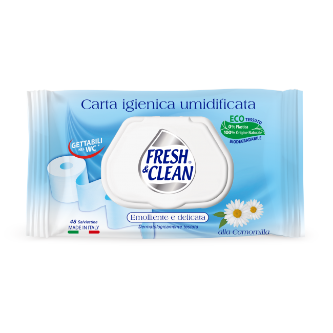 FRESH&CLEAN PERSONAL CARE WIPES CHAMOMILE X48 (12 in a box)