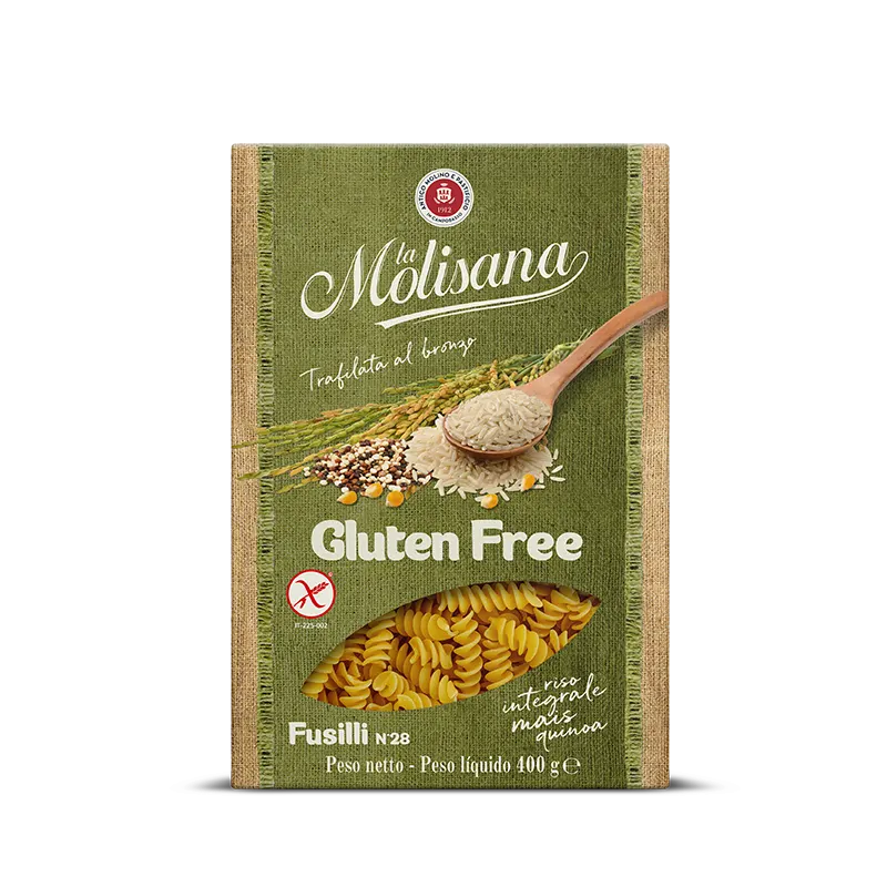 MOLISANA PASTA GLUTEN FREE FUSILLI N.28 400 GR (14 in a box)