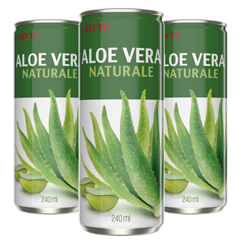 LOTTE ALOE VERA DRINK NATURALE CANS 500 ML (20 in a box)