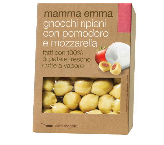 MAMMA EMMA STUFFED PASTA GNOCCHI WITH TOMATO AND MOZZARELLA 350 GR (6 in a box)