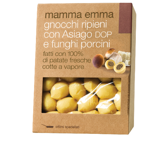 MAMMA EMMA STUFFED PASTA GNOCCHI WITH ASIAGO D.O.P. AND PORCINI MUSHROOMS 350 GR (6 in a box)