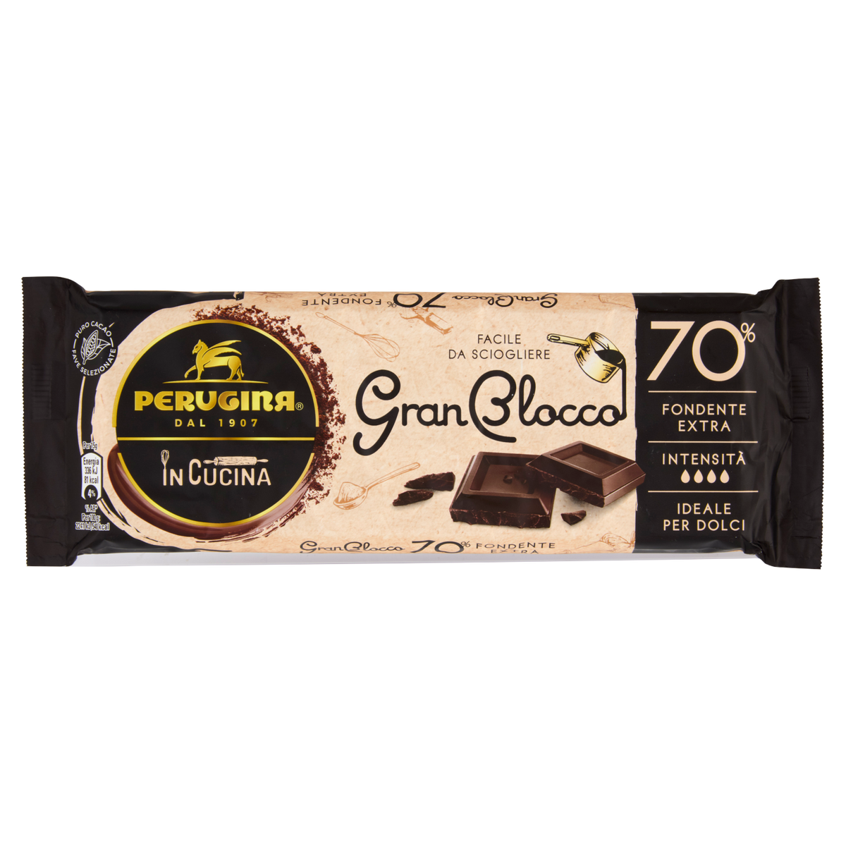 PERUGINA GRAN BLOCCO CHOCOLATE DARK EXTRA 70% 150 GR (23 in a box)