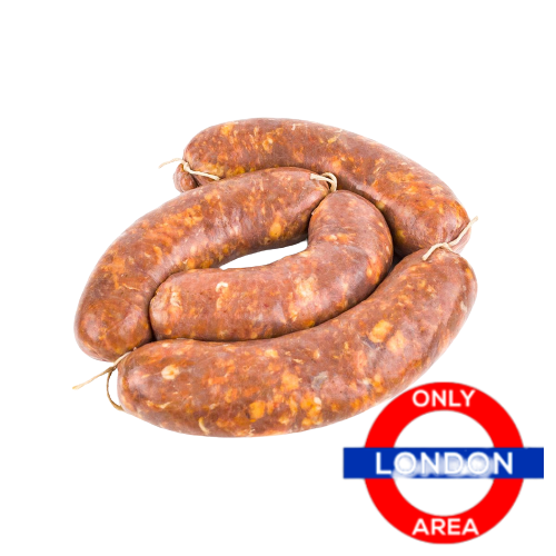 SALSICCIAMO TRADITIONAL FRESH SAUSAGE CALABRIAN "SPICY" TRAY 500 GR (1 in a box) ONLY LONDON AREA