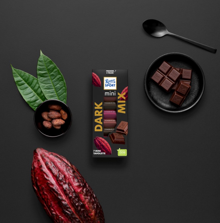 RITTER SPORT CHOCOLATE BAR MINI DARK MIX X9 116 GR (8 in a box)