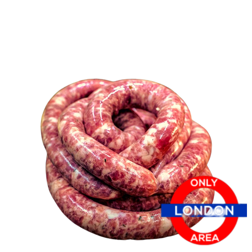 LUGANEGA FRESH SAUSAGE SICILIAN "FENNEL" TRAY 400 GR (1 in a box) ONLY LONDON AREA