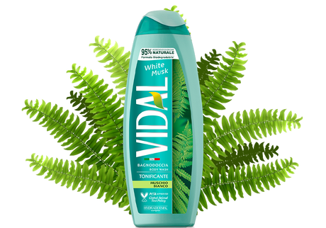 VIDAL SHOWER BATH TONIFICANTE MUSCHIO BIANCO 500 ML (12 in a box)