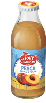 JOLLY COLOMBANI FRUIT JUICE PEACH GLASS 125 ML X6 (8 IN A BOX)