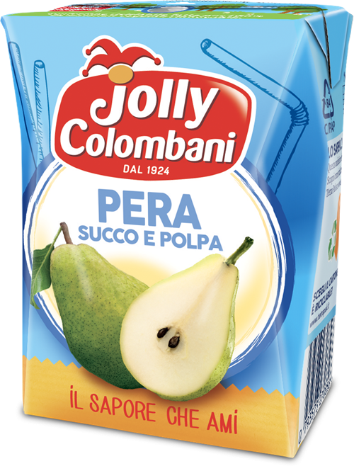 JOLLY COLOMBANI FRUIT JUICE PEAR BRICK 200 ML X3 (8 IN A BOX)