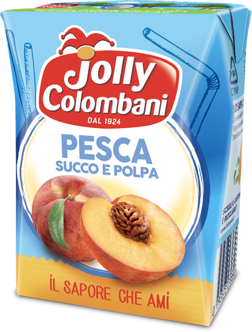 JOLLY COLOMBANI FRUIT JUICE PEACH BRICK 200 ML X3 (8 IN A BOX)
