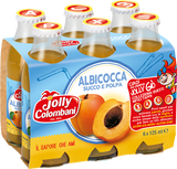 JOLLY COLOMBANI FRUIT JUICE APRICOT GLASS 125 ML X6 (8 IN A BOX)